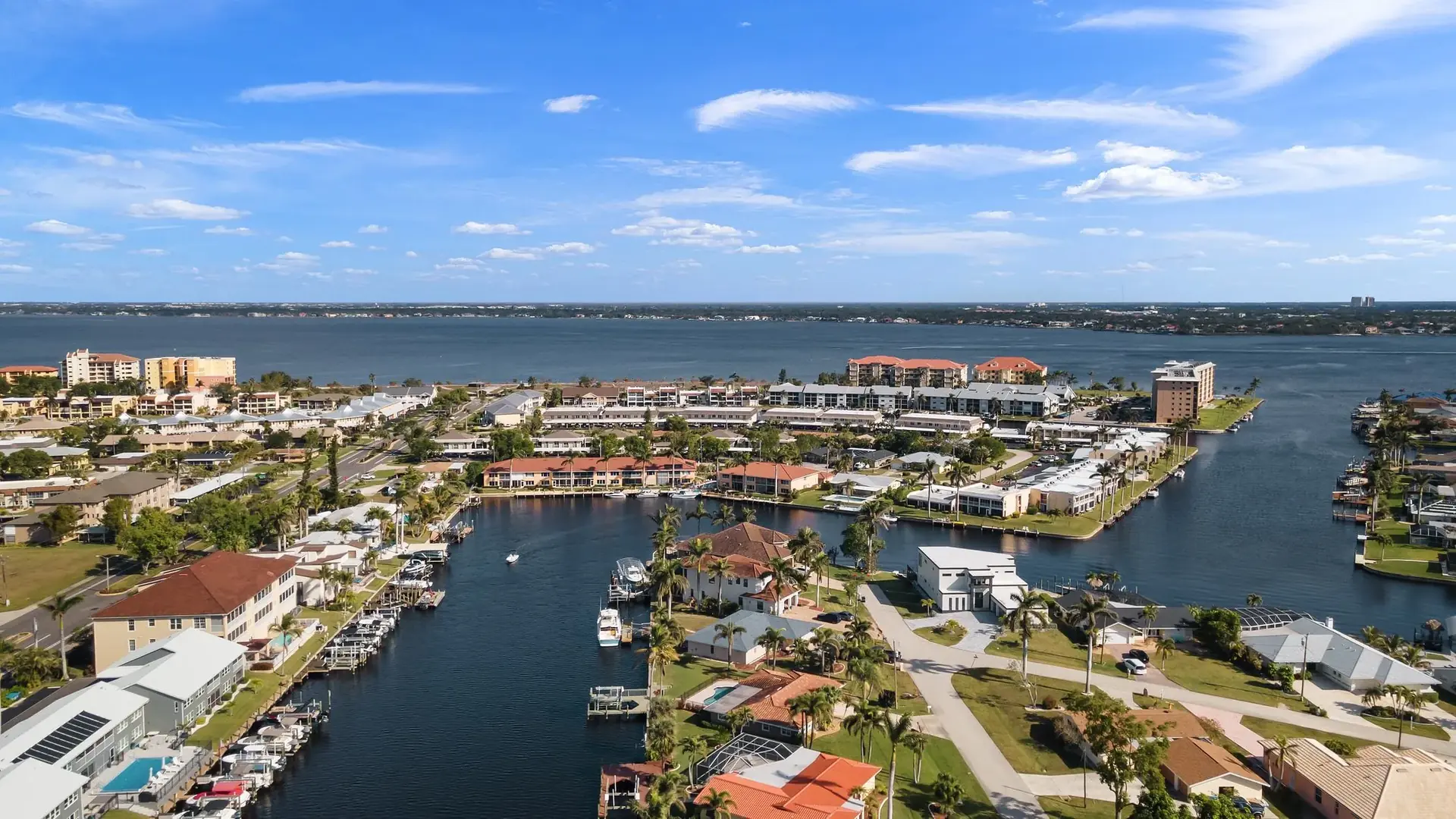 Aerial of Cape Coral's waterfront canals
