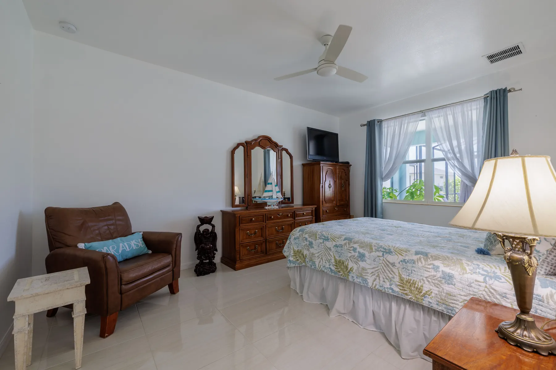 Primary bedroom with sitting area